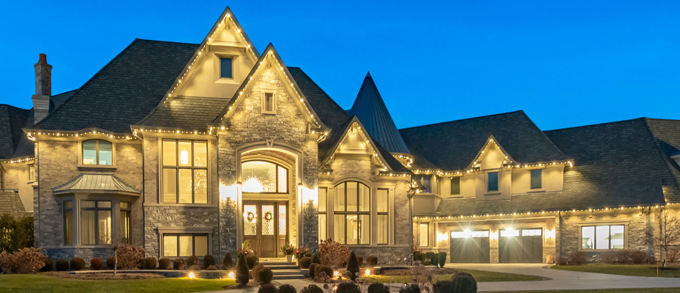 permanent roofline lighting installation in Western Springs IL